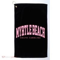 Retro Myrtle Beach South Carolina Beach Summer Golf Towel thumb 0