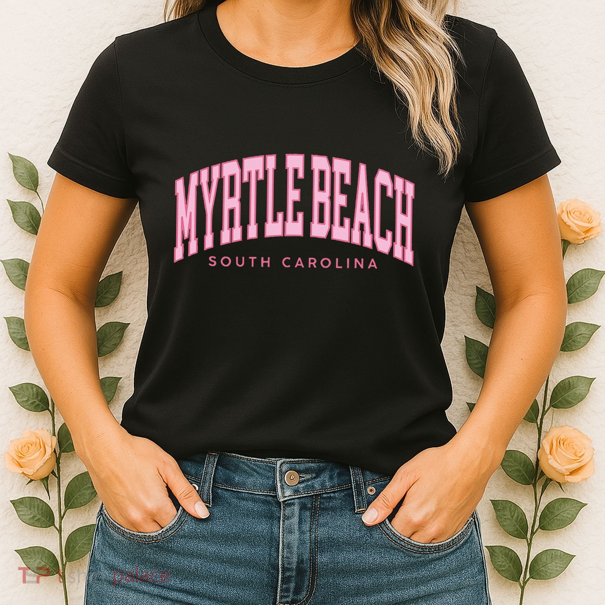 Retro Myrtle Beach South Carolina Beach Summer Women's T-Shirt