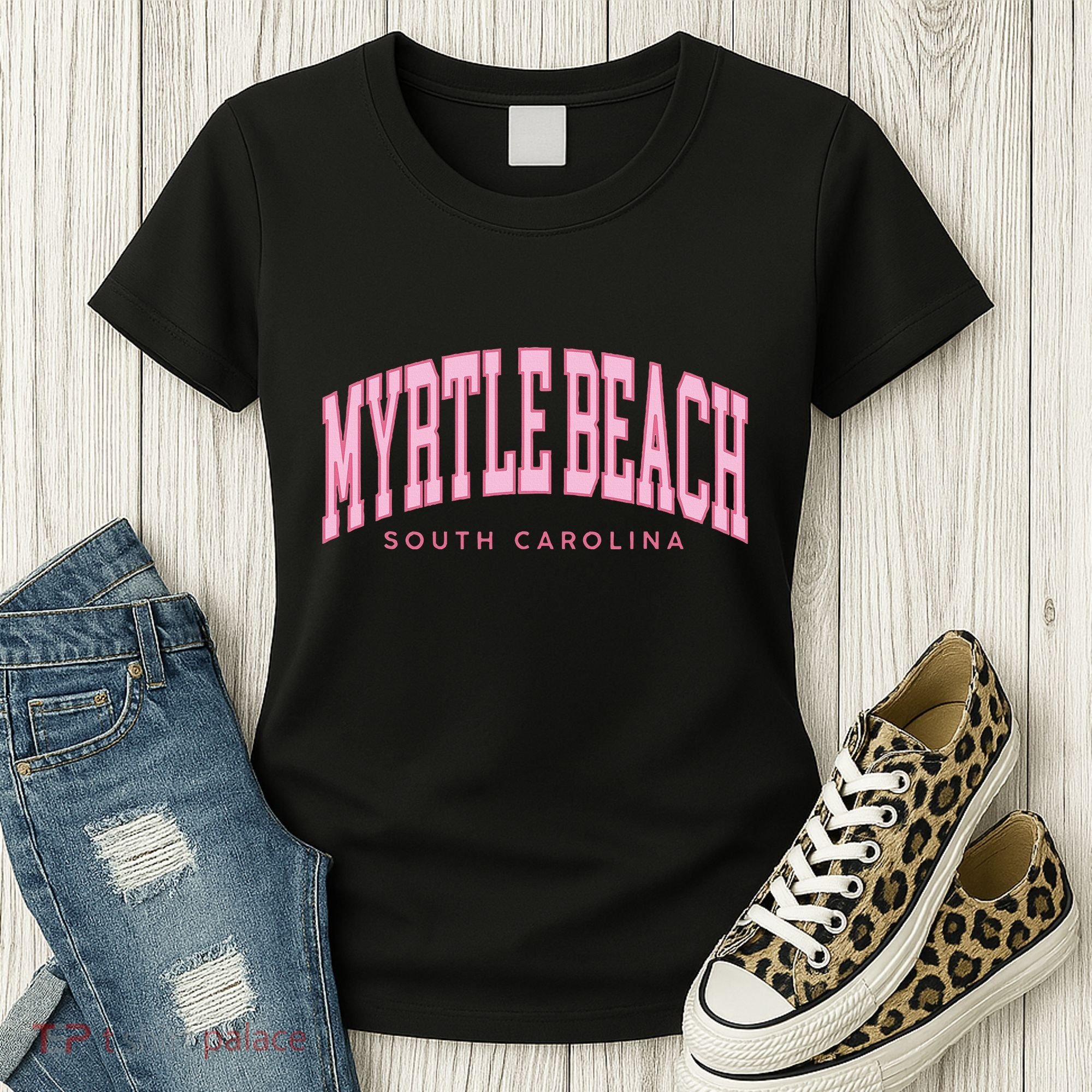 Retro Myrtle Beach South Carolina Beach Summer Women's T-Shirt