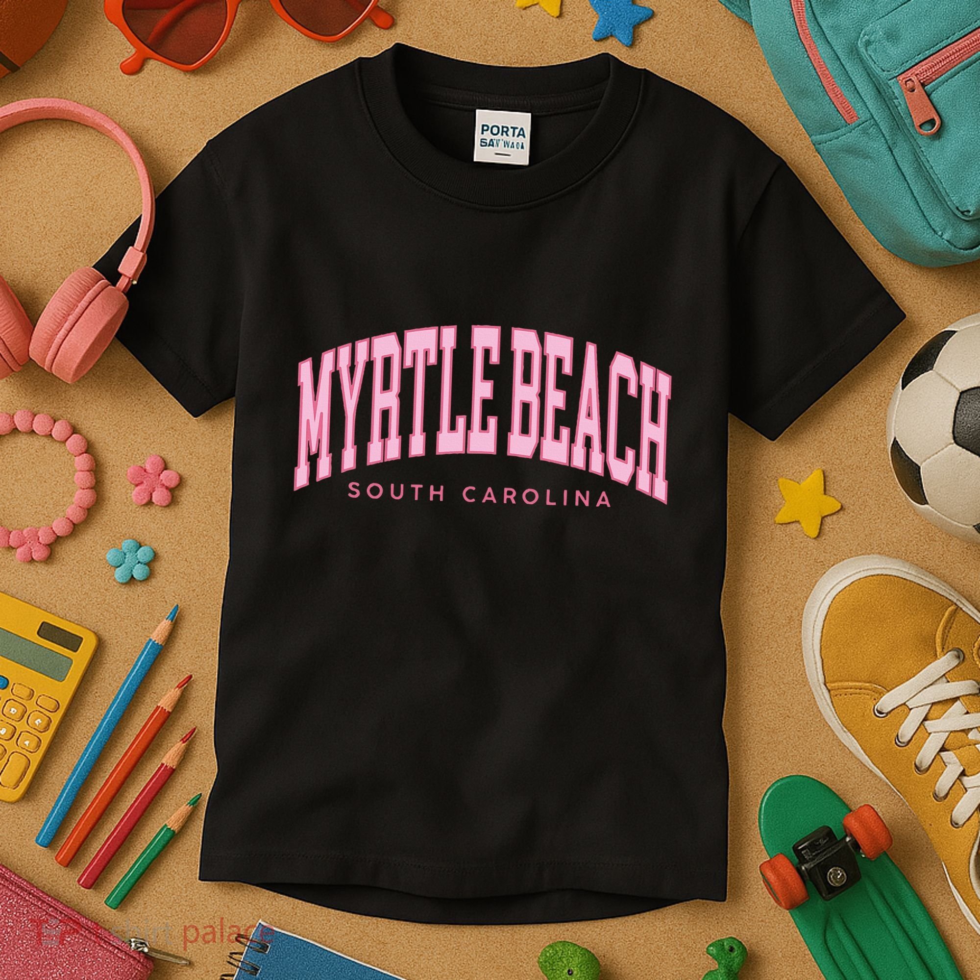 Retro Myrtle Beach South Carolina Beach Summer Kids T-Shirt