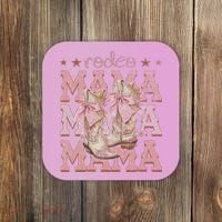 Rodeo Mama Boots Coquette Cow Girl Birthday Party Coaster thumb 0
