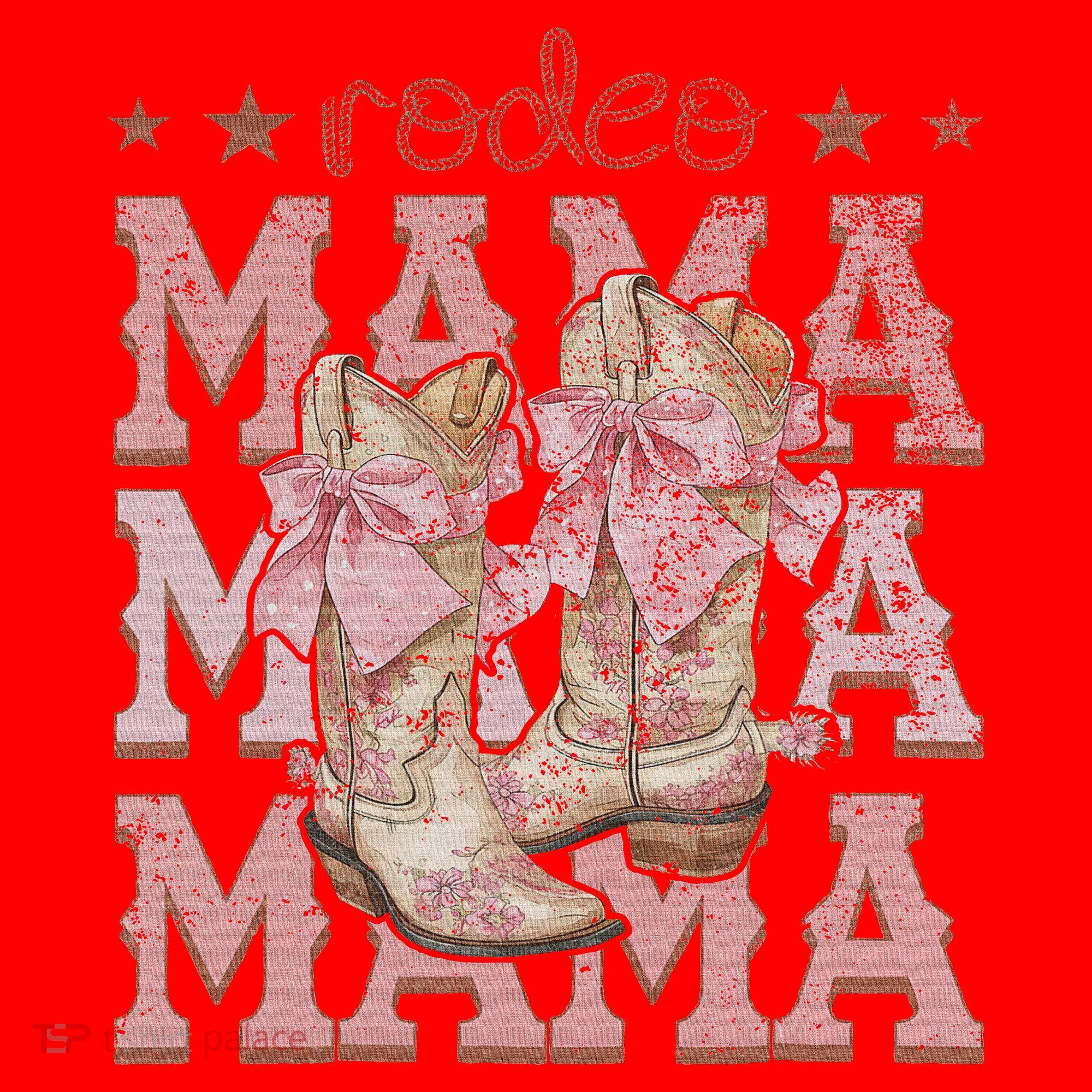 Rodeo Mama Boots Coquette Cow Girl Birthday Party Santa Hat