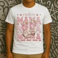 Rodeo Mama Boots Coquette Cow Girl Birthday Party T-Shirt thumb 3