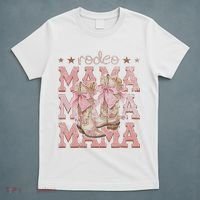 Rodeo Mama Boots Coquette Cow Girl Birthday Party T-Shirt thumb 5