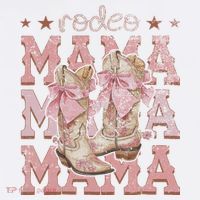 Rodeo Mama Boots Coquette Cow Girl Birthday Party T-Shirt thumb 7