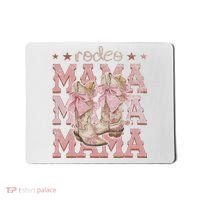 Rodeo Mama Boots Coquette Cow Girl Birthday Party Mousepad thumb 0
