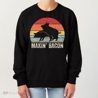 Retro Makin Bacon Pork Bacon Women's Sweatshirt thumb 0