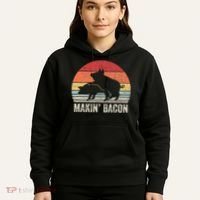 Retro Makin Bacon Pork Bacon Hoodie thumb 5