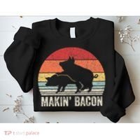 Retro Makin Bacon Pork Bacon Sweatshirt thumb 2