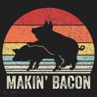 Retro Makin Bacon Pork Bacon Beanie thumb 2