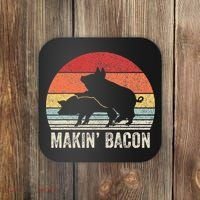 Retro Makin Bacon Pork Bacon Coaster thumb 0