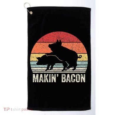Retro Makin Bacon Pork Bacon Golf Towel