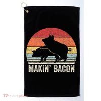 Retro Makin Bacon Pork Bacon Golf Towel thumb 0