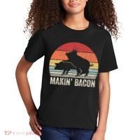 Retro Makin Bacon Pork Bacon Kids T-Shirt thumb 2