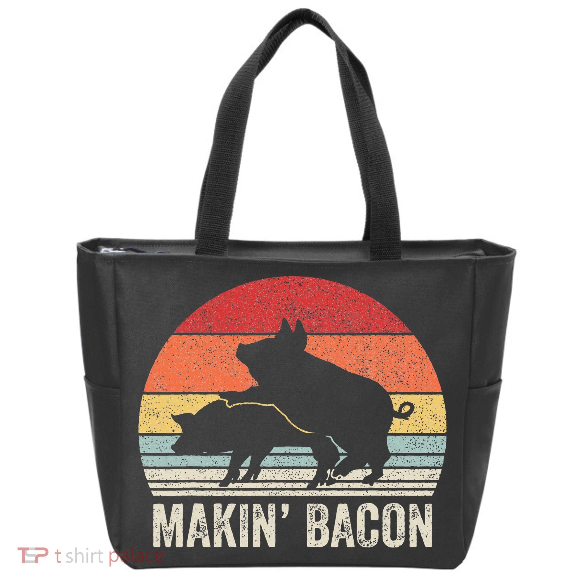 Retro Makin Bacon Pork Bacon Tote Bag