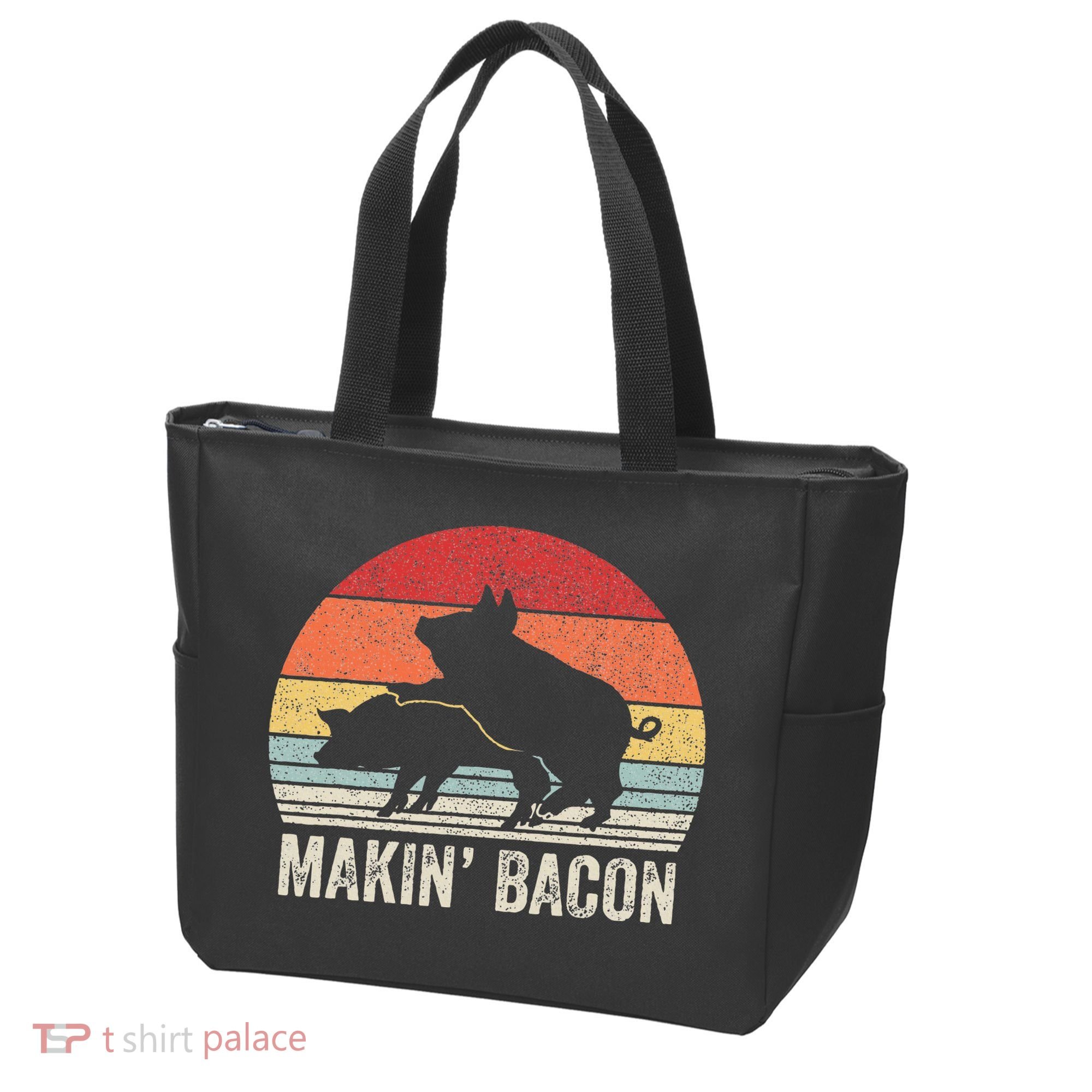Retro Makin Bacon Pork Bacon Tote Bag