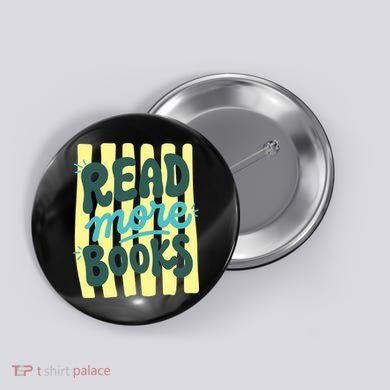 Read More Books Stripes Bookish Gift Button