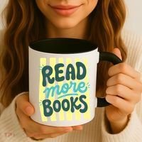 Read More Books Stripes Bookish Gift Coffee Mug thumb 3