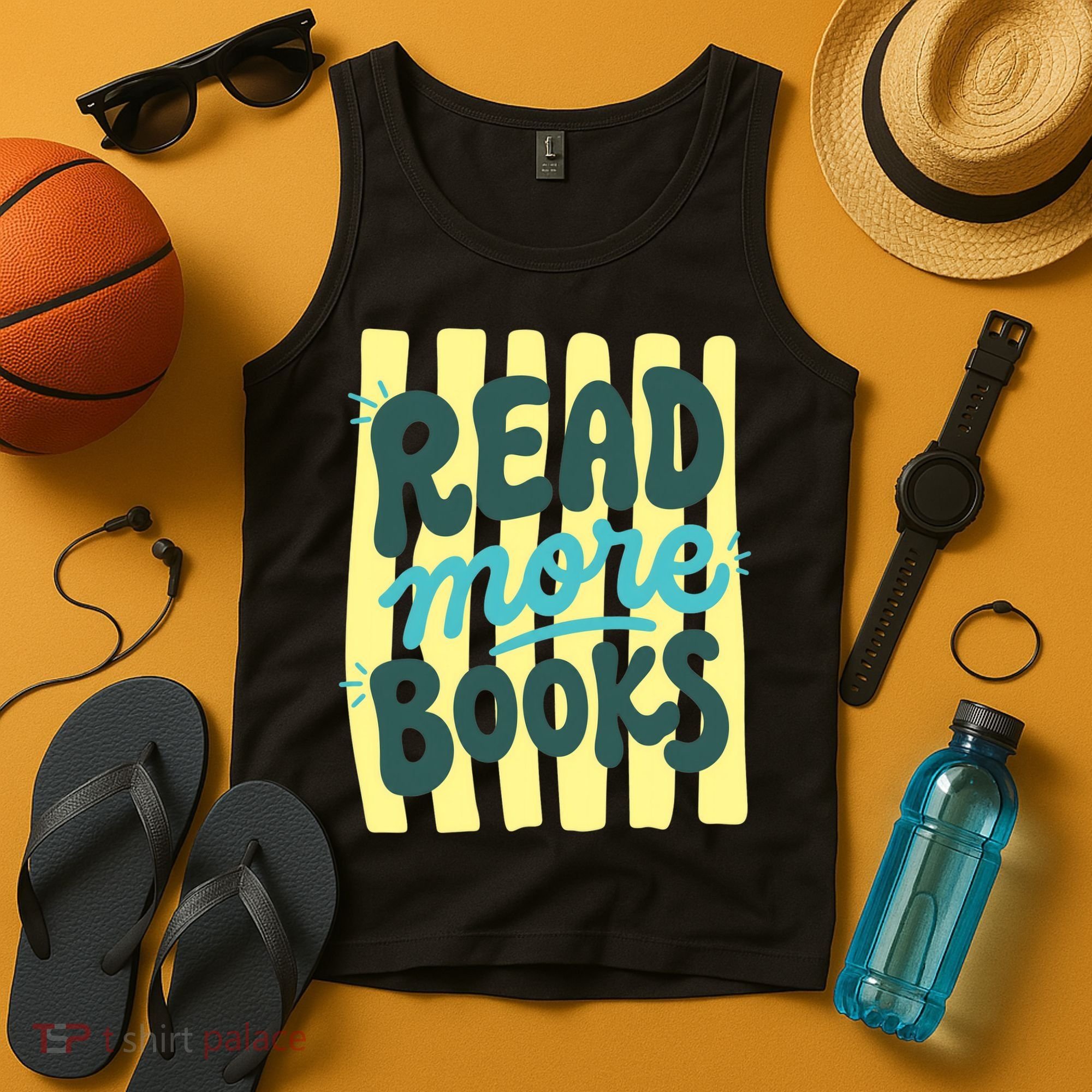 Read More Books Stripes Bookish Gift Tank Top
