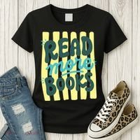 Read More Books Stripes Bookish Gift Women's T-Shirt thumb 3