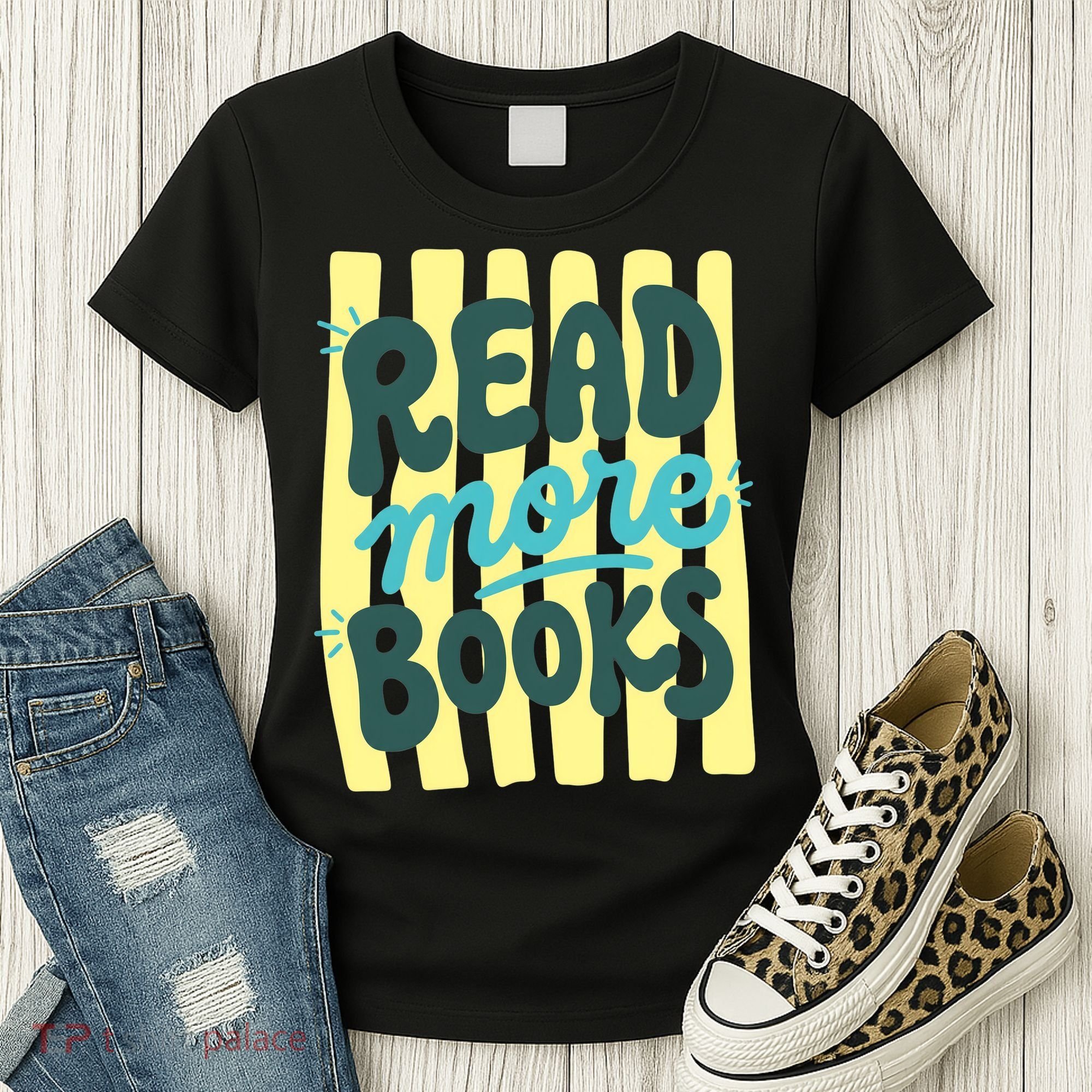 Read More Books Stripes Bookish Gift Women's T-Shirt