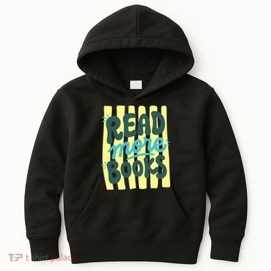 Read More Books Stripes Bookish Gift Kids Hoodie