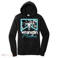 Rodeo Mama Cow Rodeo Mom Western Cowhide Wranglin Mama Women's Hoodie thumb 0