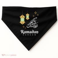 Ramadan Mubarak Cool Islamic Fasting Outfit USA-Made Doggie Bandana thumb 0