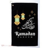 Ramadan Mubarak Cool Islamic Fasting Outfit Golf Towel thumb 0