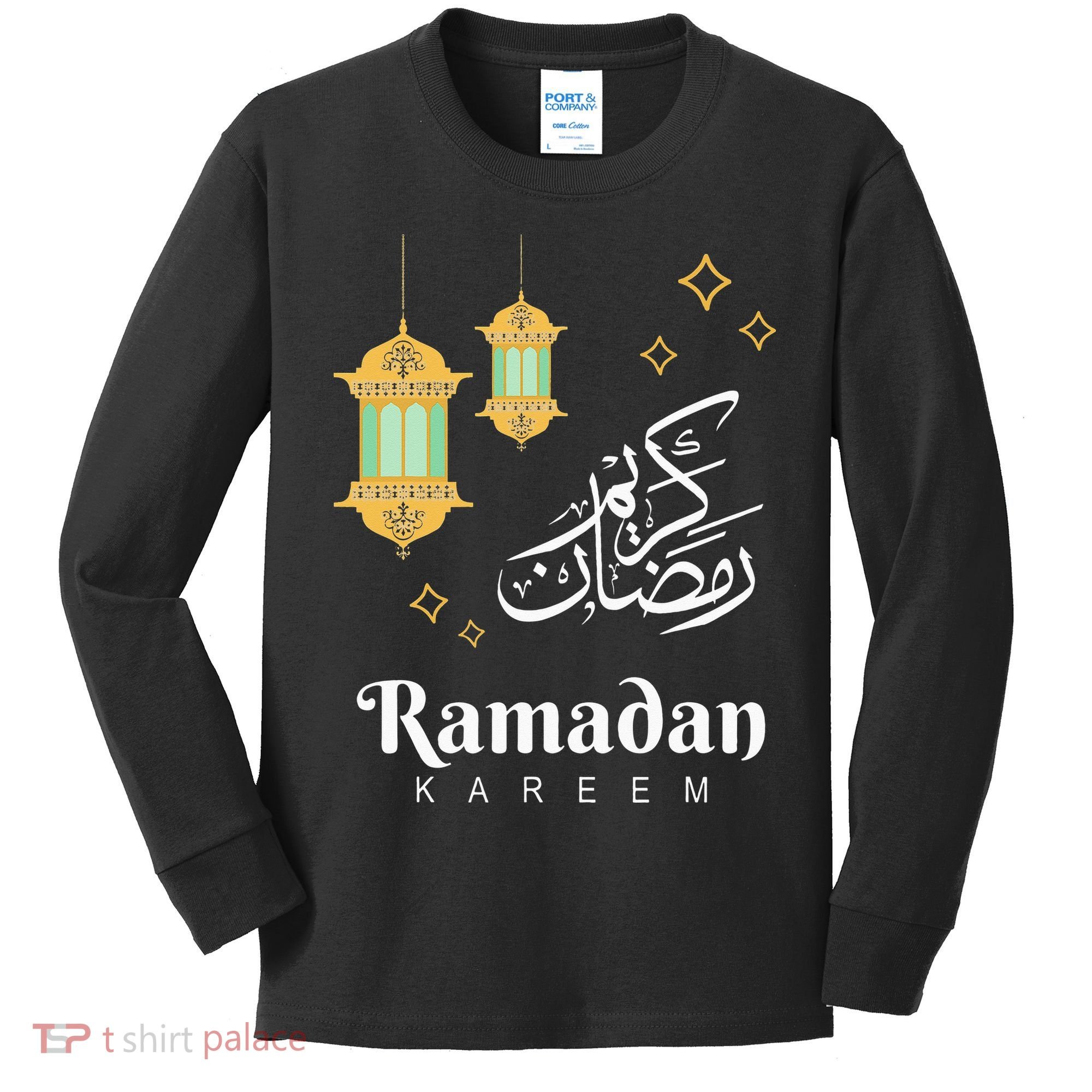 Ramadan Mubarak Cool Islamic Fasting Outfit Kids Long Sleeve Shirt