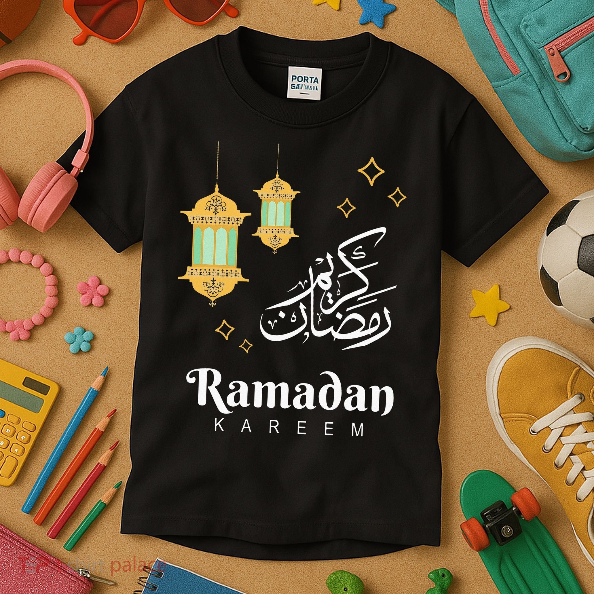 Ramadan Mubarak Cool Islamic Fasting Outfit Kids T-Shirt