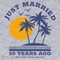 Romantic Matching Couples Golden 50th Wedding Anniversary Women's Sweatshirt thumb 2