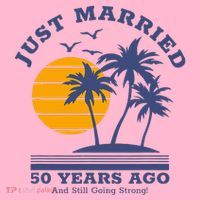 Romantic Matching Couples Golden 50th Wedding Anniversary Coaster thumb 2