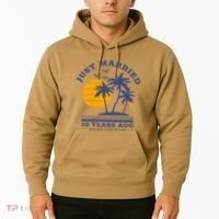Romantic Matching Couples Golden 50th Wedding Anniversary Hoodie thumb 2