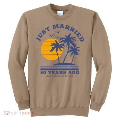 Romantic Matching Couples Golden 50th Wedding Anniversary Sweatshirt