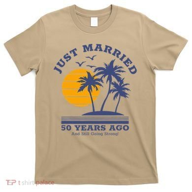 Romantic Matching Couples Golden 50th Wedding Anniversary T-Shirt
