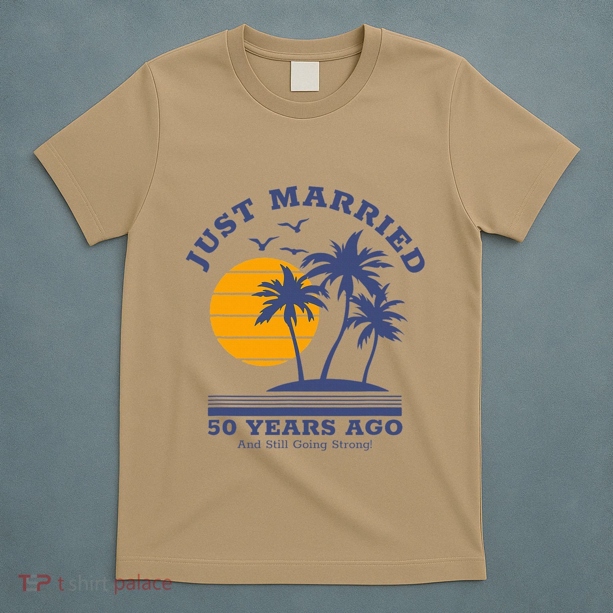 Romantic Matching Couples Golden 50th Wedding Anniversary T-Shirt