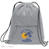 Romantic Matching Couples Golden 50th Wedding Anniversary Sweatshirt Cinch Pack Bag thumb 0