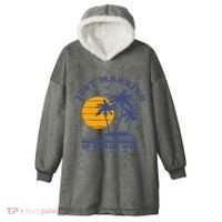Romantic Matching Couples Golden 50th Wedding Anniversary Hooded Wearable Blanket thumb 0