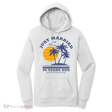 Romantic Matching Couples Golden 50th Wedding Anniversary Women's Hoodie