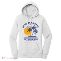 Romantic Matching Couples Golden 50th Wedding Anniversary Women's Hoodie thumb 0