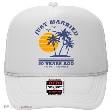 Romantic Matching Couples Golden 50th Wedding Anniversary Hat
