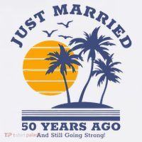 Romantic Matching Couples Golden 50th Wedding Anniversary Visor thumb 3