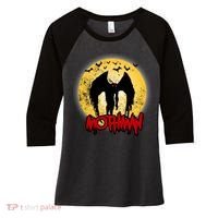 Retro Mothman Cover Women's Tri-Blend 3/4-Sleeve Raglan Shirt thumb 0