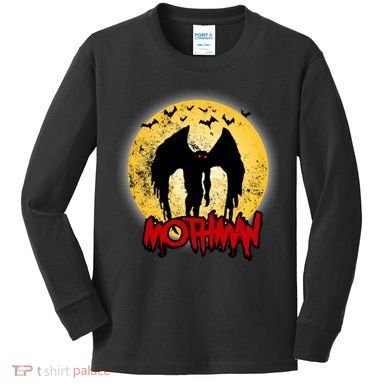 Retro Mothman Cover Kids Long Sleeve Shirt