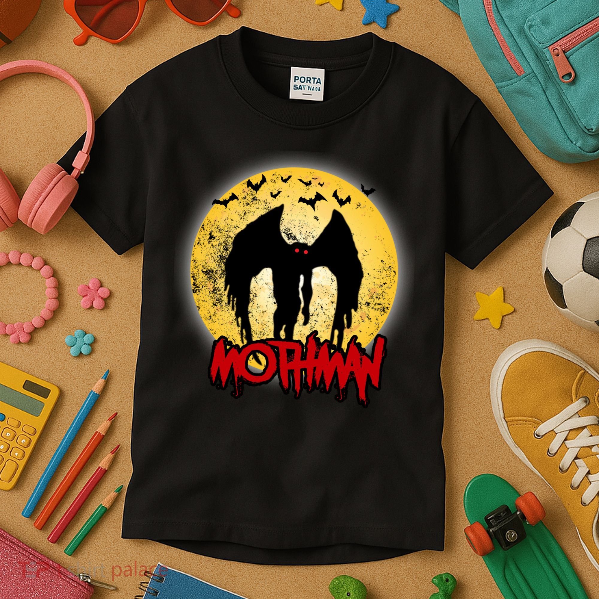 Retro Mothman Cover Kids T-Shirt