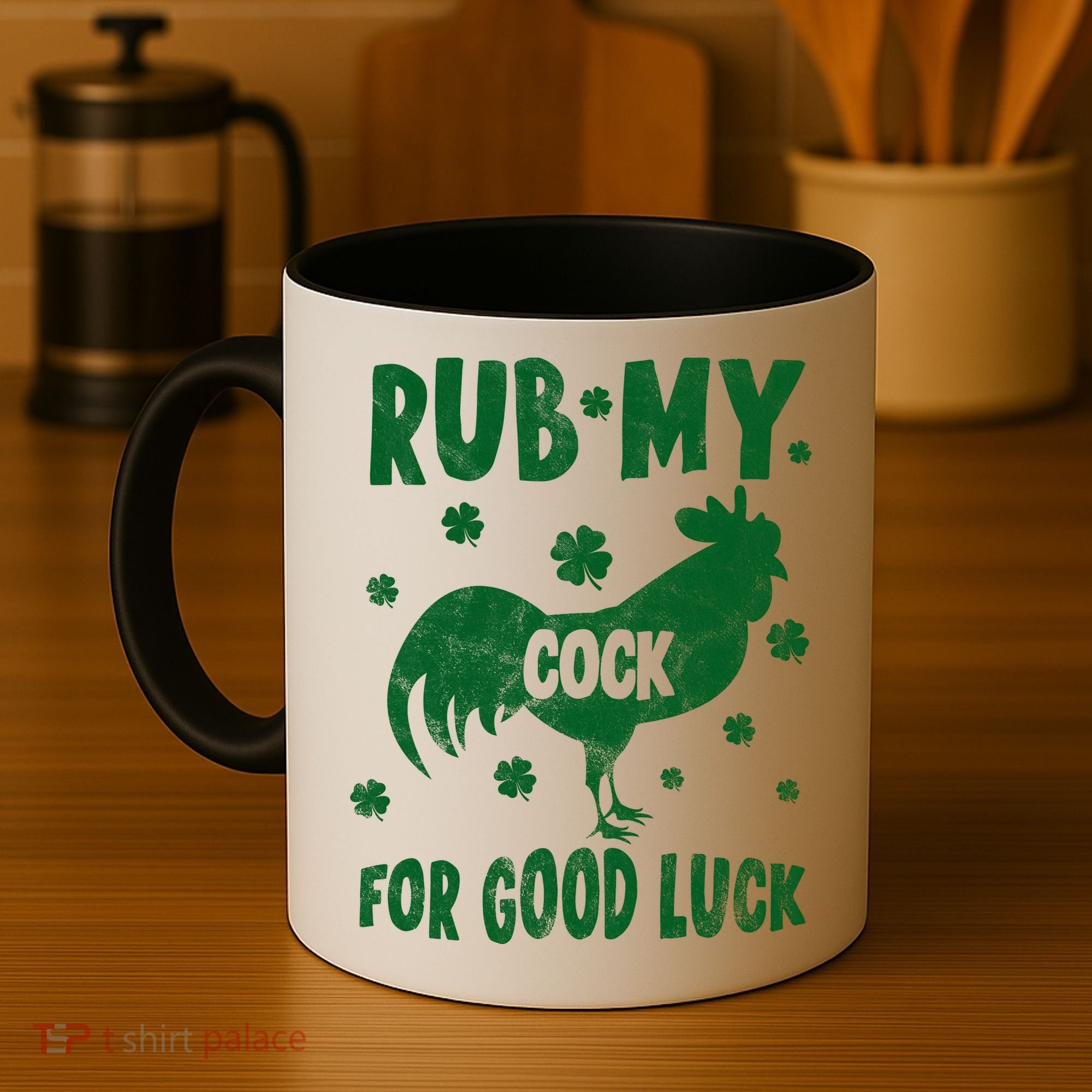 Rub My Cock For Good Lucky Funny St Patrick's Day Coffee Mug