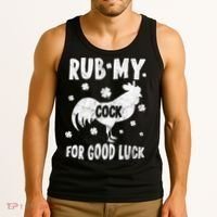 Rub My Cock For Good Lucky Funny St Patrick's Day Tank Top thumb 3
