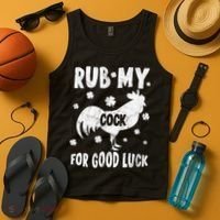 Rub My Cock For Good Lucky Funny St Patrick's Day Tank Top thumb 4