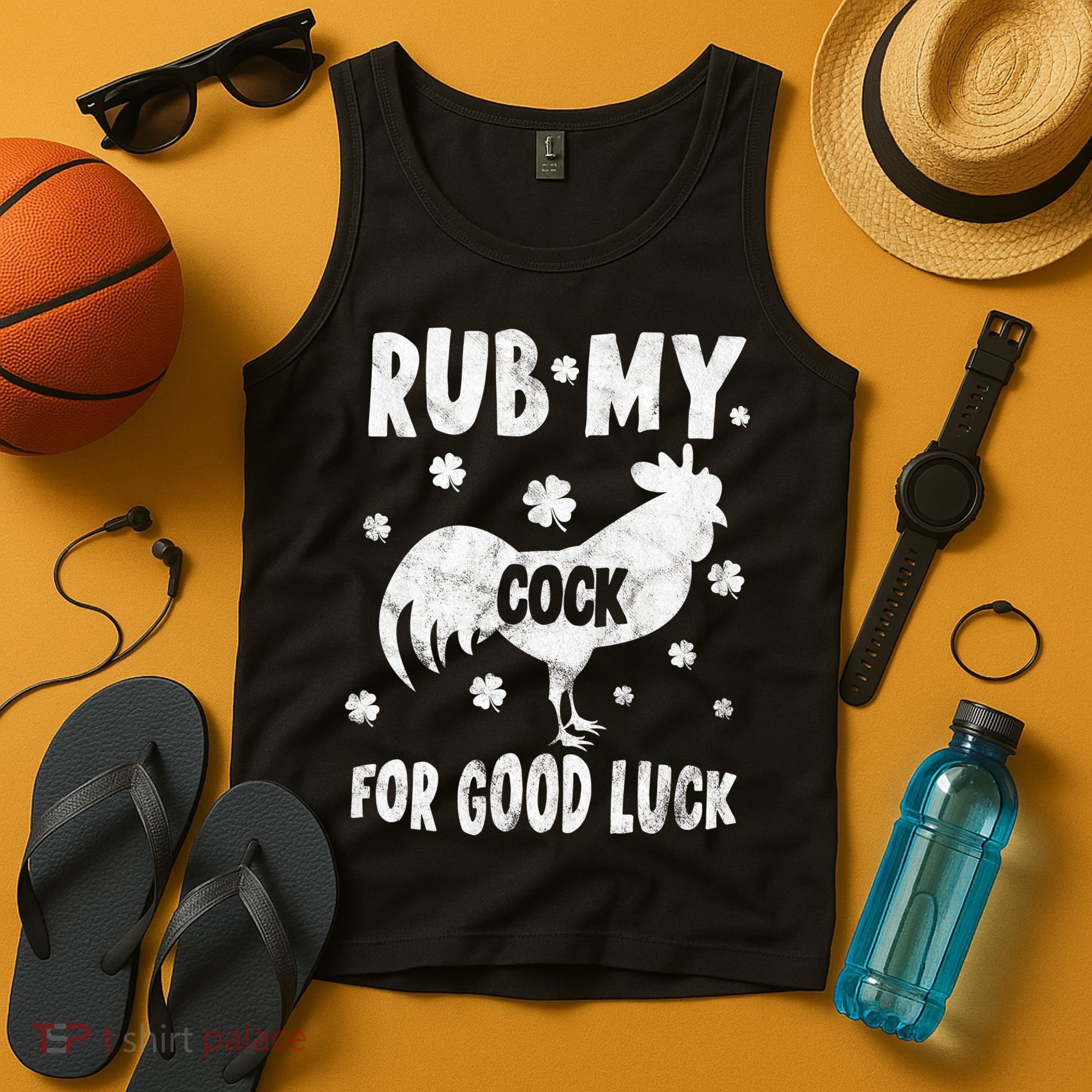 Rub My Cock For Good Lucky Funny St Patrick's Day Tank Top